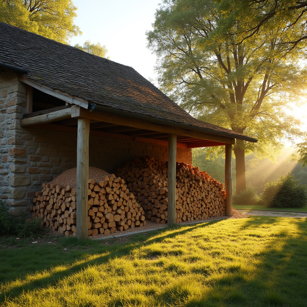 Instalación de calefacción con biomasa forestal en una comarca rural